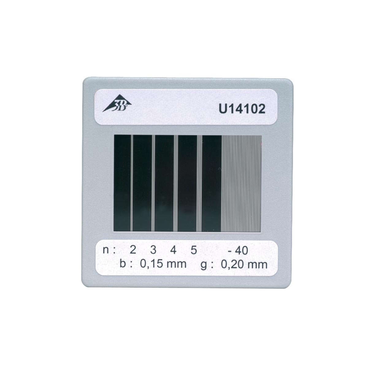3b-scientific-u14102-optik-membran-50x50-mm-mit-4-mehrfachschlitzen-und-gittern image 1