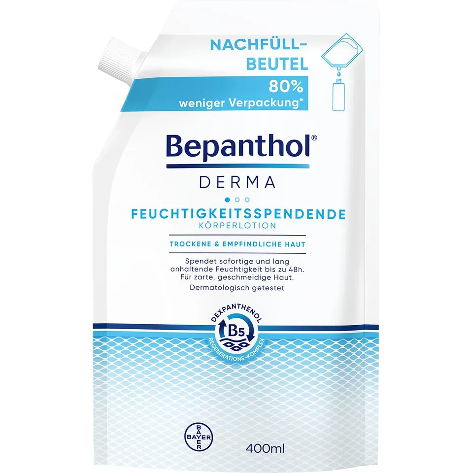 bepanthol-derma-feuchtigkeitsspendende-k-rperlotion-400-ml-nachf-llbeutel-f-r-tr image 1