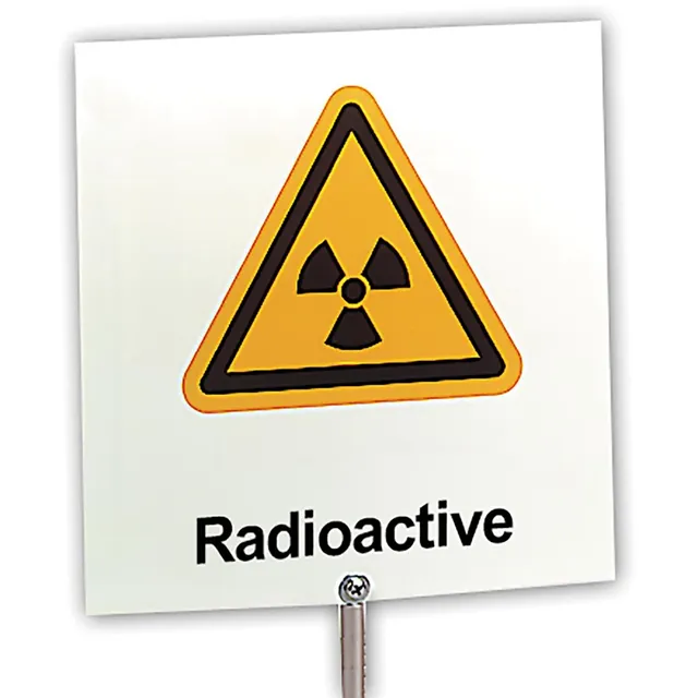 3b-scientific-u8483218-warnschild-radioaktivit-t-aufsteller-210-x-300-mm image 1