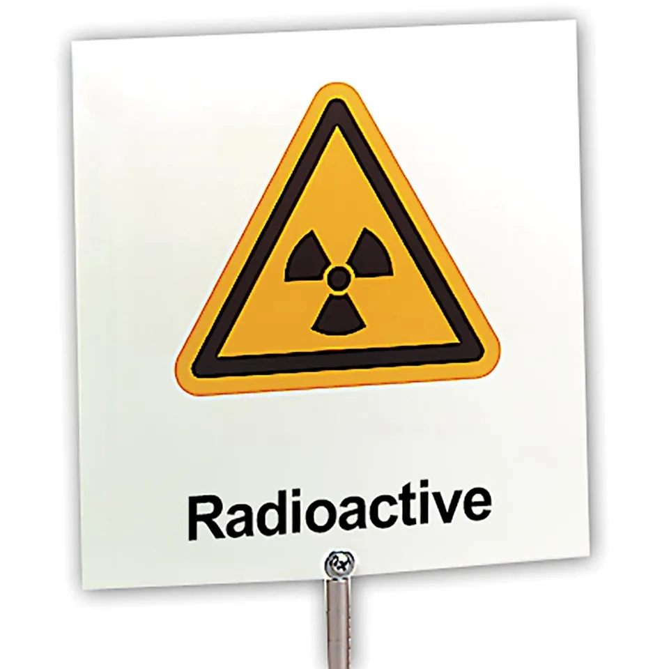 3b-scientific-u8483218-warnschild-radioaktivit-t-aufsteller-210-x-300-mm image 1