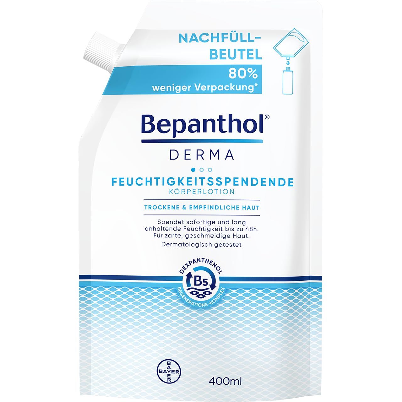 bepanthol-derma-feuchtigkeitsspendende-k-rperlotion-400-ml-nachf-llbeutel-f-r-tr image 1