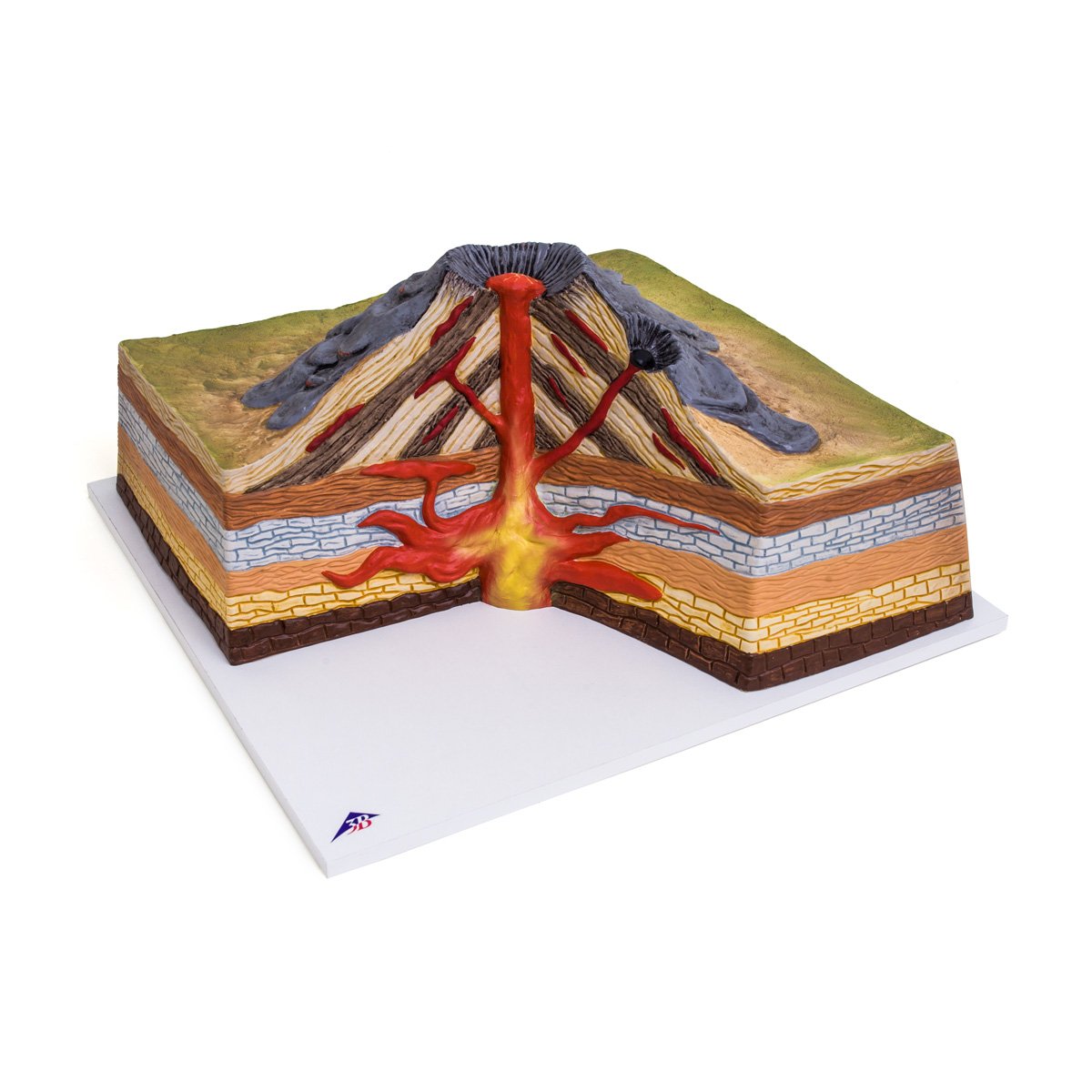 3b-scientific-geologie-schichtvulkan-anatomie-modell-handbemalt-pvc-4-8-kg image 1